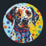 Reloj Redondo Grande Pop Art Dalmatian Dog<br><div class="desc">Pop Art Dalmatian Dog</div>