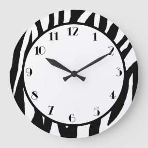 Reloj Redondo Grande Pop Zebra