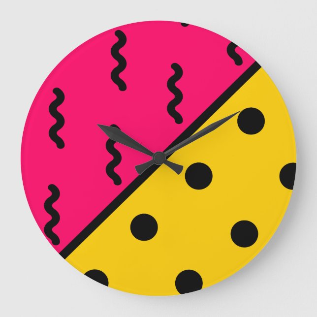 Reloj Redondo Grande PopArt Pattern (Anverso)