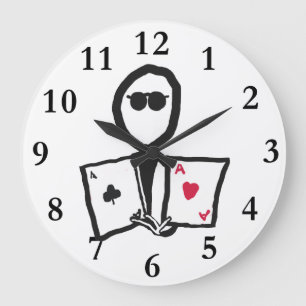 Reloj Redondo Grande Póquer