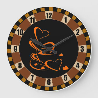 Reloj Redondo Grande "Por amor al café" reloj grande