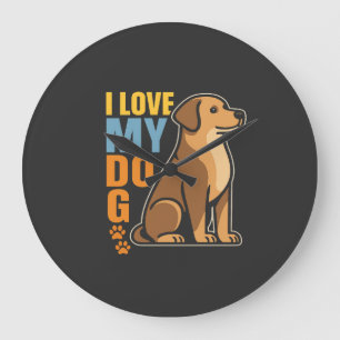 Reloj Redondo Grande Por qué amo a mi perro � Diseño conmovedor celebra