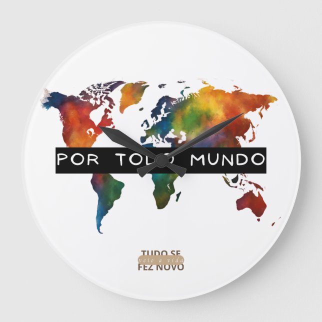 Reloj Redondo Grande Por todo mundo (Anverso)