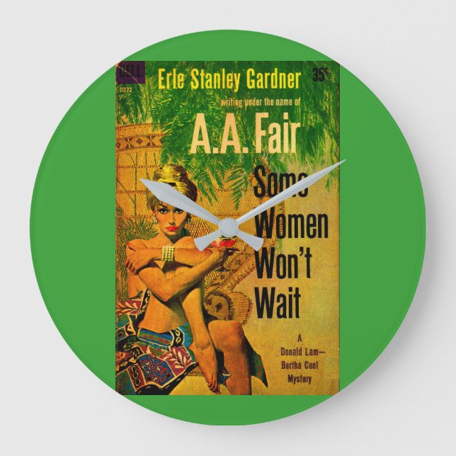 Reloj Redondo Grande Portada de novela pulp de 1953 Algunas mujeres no  (Anverso)