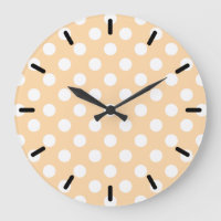 Pos de polka blanca en beige