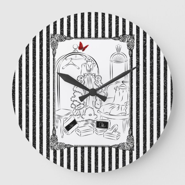 Reloj Redondo Grande Posh Wardrobe Strike Room (Anverso)