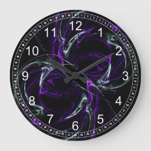 Reloj Redondo Grande Posibilidades - WallClock abstracto Amethyst