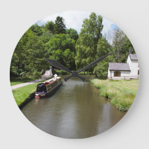 Reloj Redondo Grande Postal de Caldon Canal Consall Staffordshire