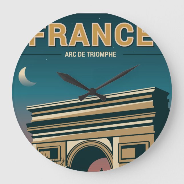 Reloj Redondo Grande Postal mundial (Anverso)