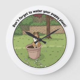 Reloj Redondo Grande Potted Sheltie