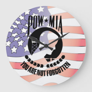 Reloj Redondo Grande POW - MIA Wall Clock