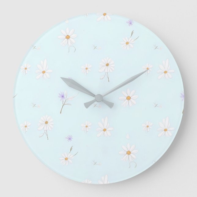 Reloj Redondo Grande Prado Soñador de Menta (Anverso)