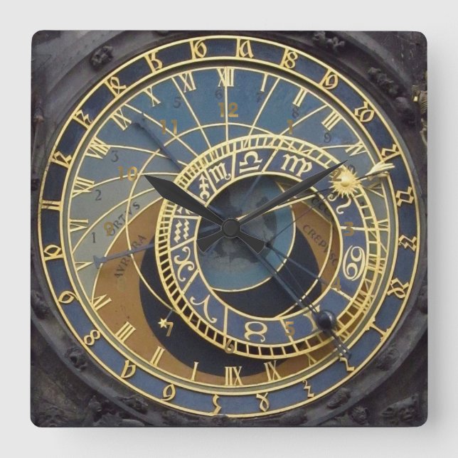 Reloj Redondo Grande Praga astronómica al estilo Steampunk (Anverso)