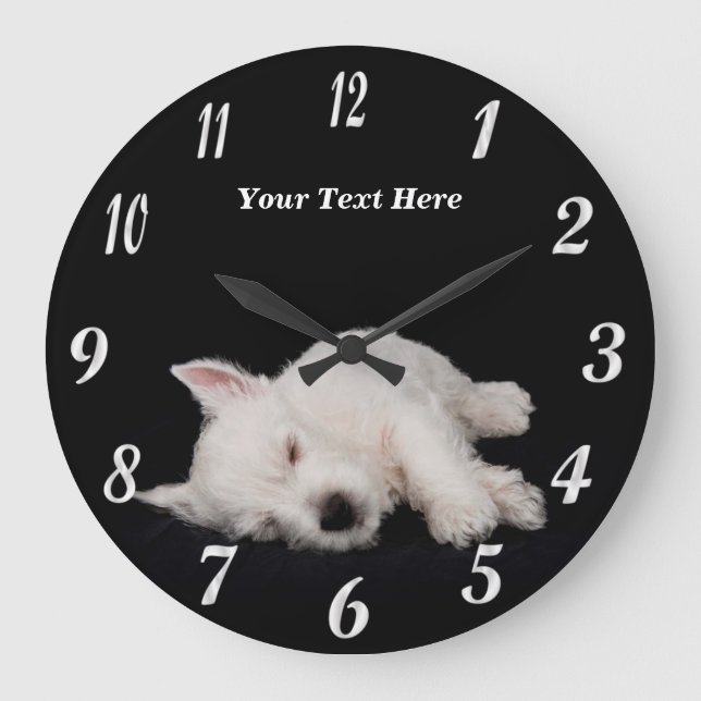 Reloj Redondo Grande Precioso Napping Westipy Round Wall Clock (Anverso)