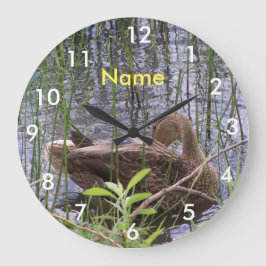 Reloj Redondo Grande Predicación del pato en los carrizos