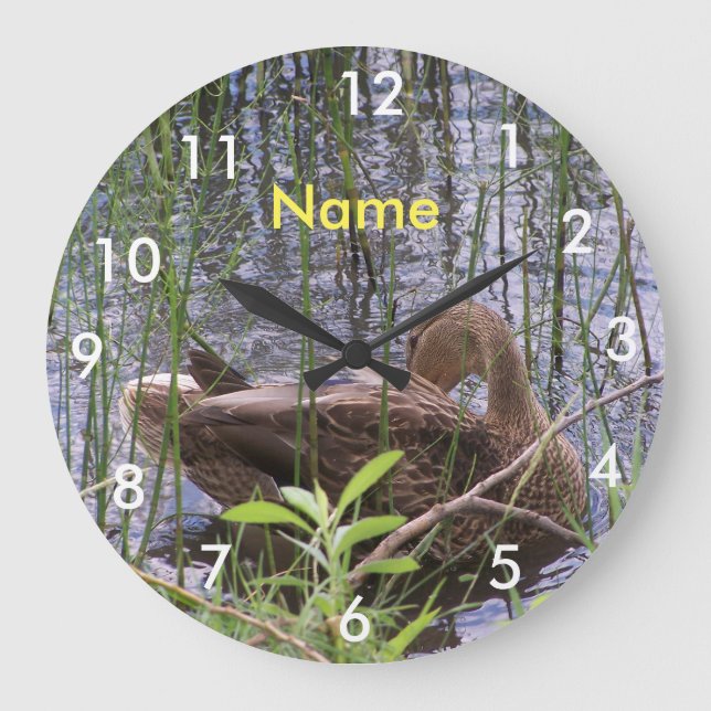 Reloj Redondo Grande Predicación del pato en los carrizos (Anverso)