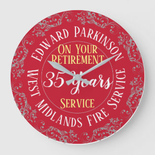 Reloj Redondo Grande Premio de Jubilación del Servicio de Bomberos con 