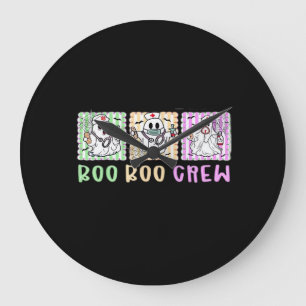 Reloj Redondo Grande Preppy Boo Crew Enfermeras Halloween Disfraces Hom