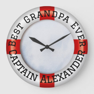 Reloj Redondo Grande Preservador de vida náutica moderna Mejor abuelo j