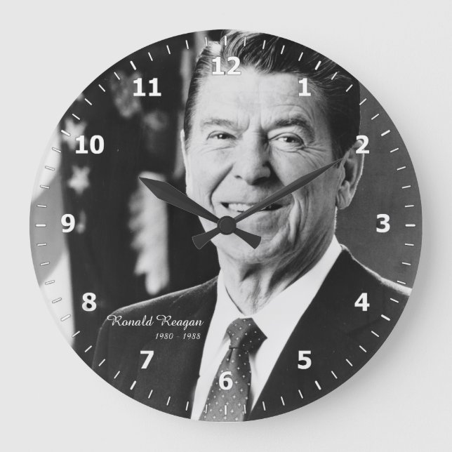 Reloj Redondo Grande President Ronald Reagan Clock (Anverso)