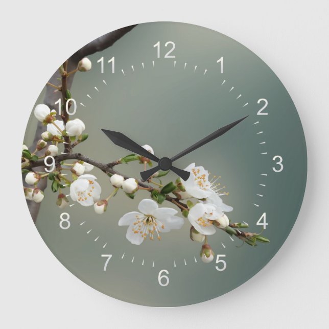 Reloj Redondo Grande primavera cálida (Anverso)