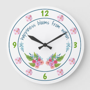 Reloj Redondo Grande Primavera floral