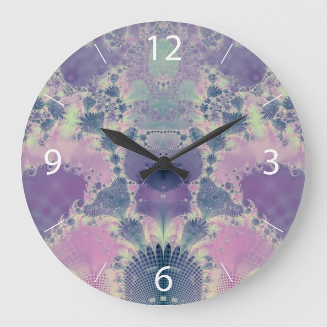 Reloj Redondo Grande Primavera Púrpura (Anverso)