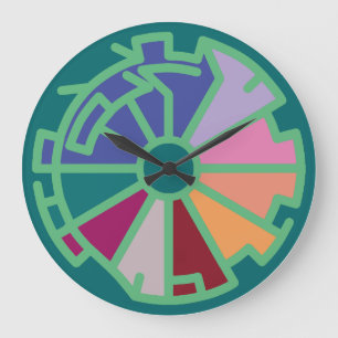 Reloj Redondo Grande PRIME LINE Chained Number colors by MASANSER PIXEL