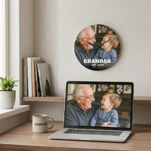 Reloj Redondo Grande Primer Día del Padre como nuevo abuelo Foto