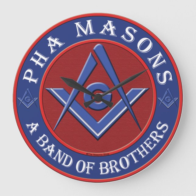 Reloj Redondo Grande Prince Hall Masons (Anverso)
