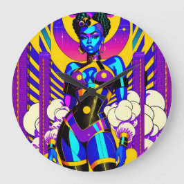 Reloj Redondo Grande Princesa sobre el Prowl - Ken Gage Art