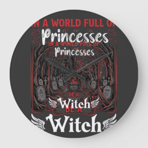 Reloj Redondo Grande Princesas Ser Bruja Halloween Castillo Caldero Tum