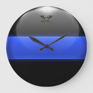 Reloj Redondo Grande Principal fila fina de las insignias de Blue Line