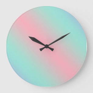 Reloj Redondo Grande Prismático gradiente de ensueño púrpura de menta r