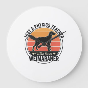 Reloj Redondo Grande Profesor de Física Ama Diseño de Perro Vintage Wei