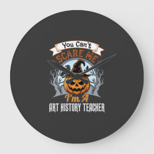 Reloj Redondo Grande Profesor de Historia del Arte de Halloween Diseño