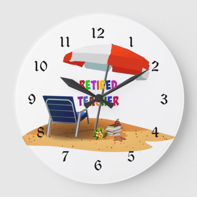 Reloj Redondo Grande Profesor retirado...tiempo para relajarse...  (Anverso)