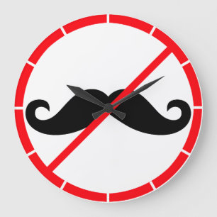Reloj Redondo Grande ¡Prohibido el bigote!