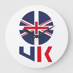 RELOJ REDONDO GRANDE PROJECTED FLAG UK / ENGLAND BY MASANSER