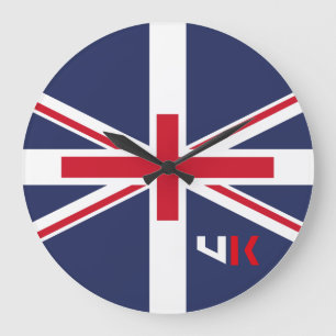 RELOJ REDONDO GRANDE PROJECTED FLAG UK / ENGLAND BY MASANSER