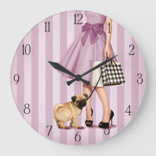 Reloj Redondo Grande "promenade" elegante