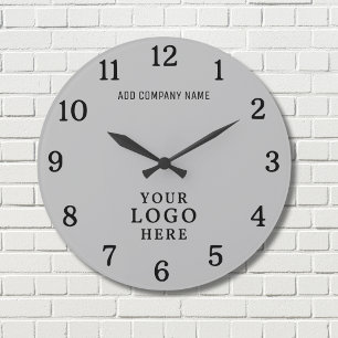 Reloj Redondo Grande Promoción de marca corporativa de logotipo de empr