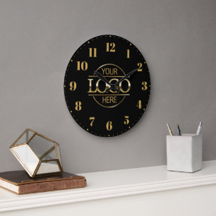 Reloj Redondo Grande Promoción del logotipo comercial de marca moderna 