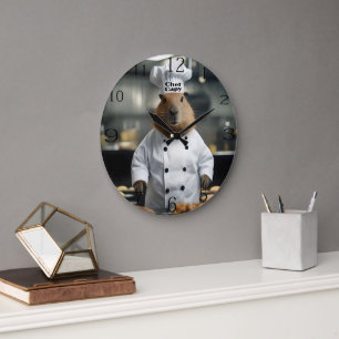 Reloj Redondo Grande Prosperidad pastelera: El capibara culinario