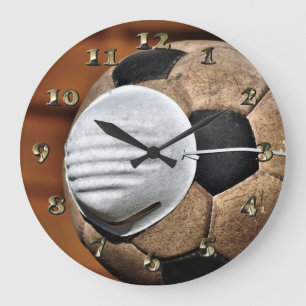 Reloj Redondo Grande Protección contra el estadio de fútbol respiratori