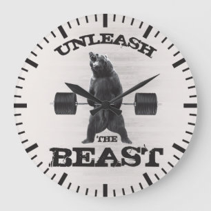 Reloj Redondo Grande Provoque la motivación del gimnasio de la bestia