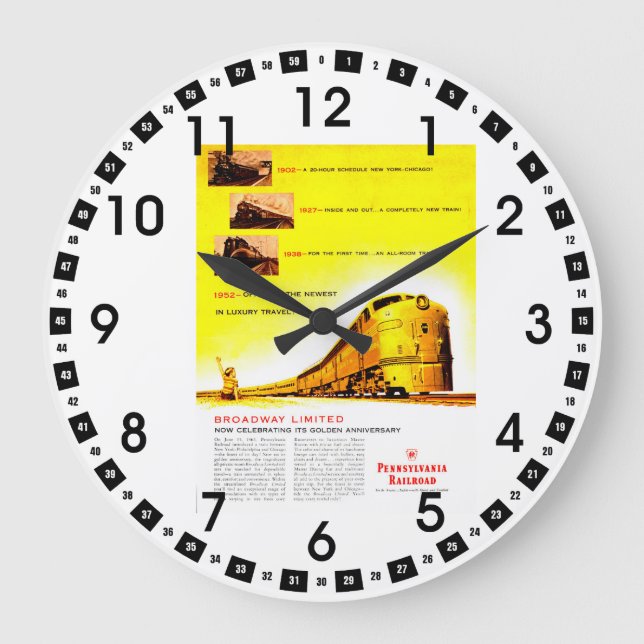 Reloj Redondo Grande PRR Broadway Limited 50 aniversario (Anverso)