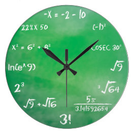 Reloj Redondo Grande Prueba de ecuación matemática para geeks