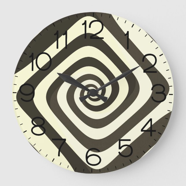 Reloj Redondo Grande Psicodelia Hipnótica Swirl Fractal Art (Anverso)