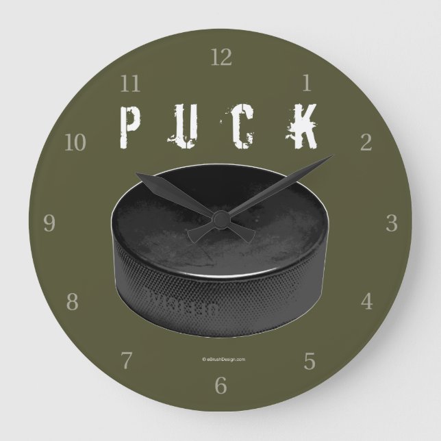 Reloj Redondo Grande PUCK (Hockey) (Anverso)